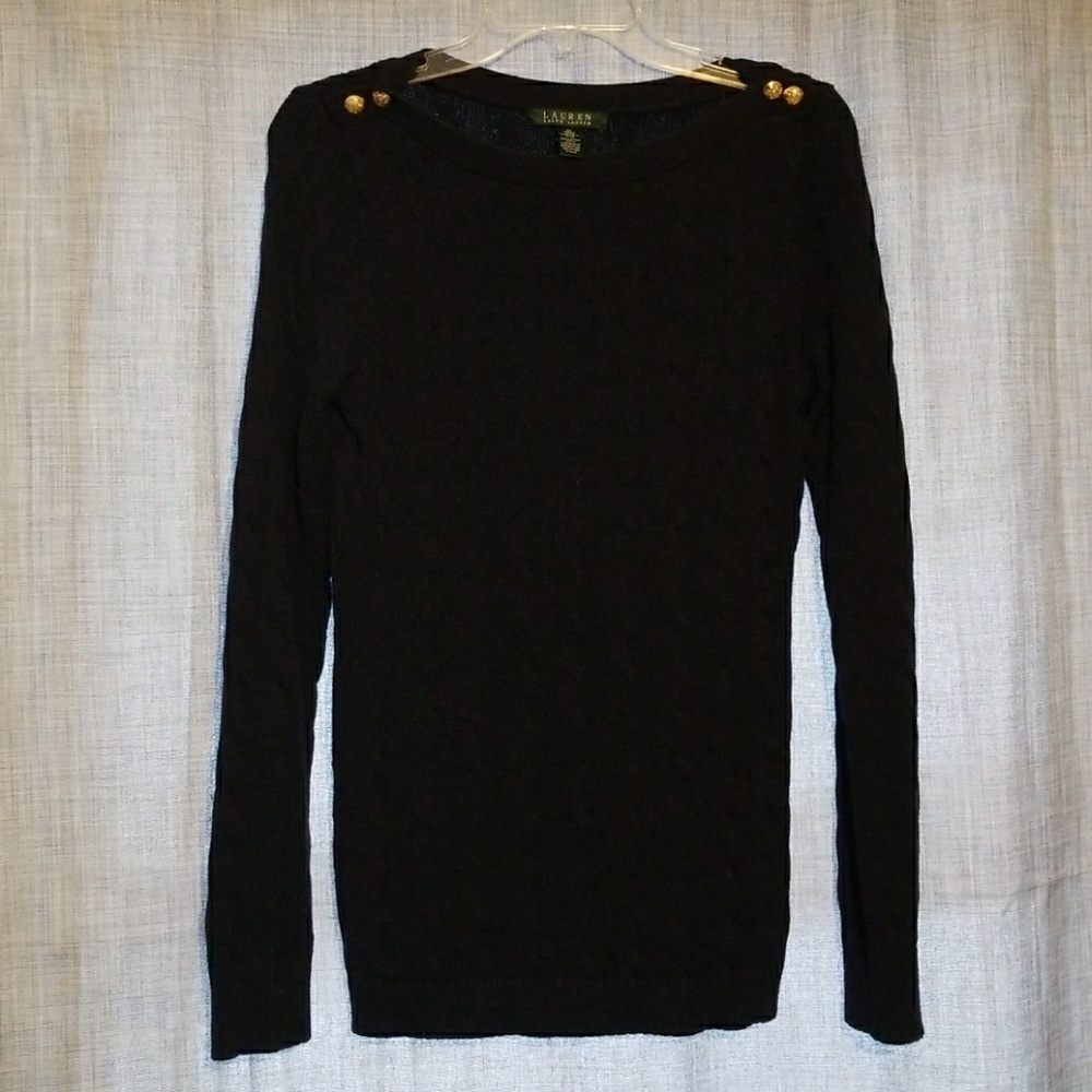 Ralph Lauren cableknit navy sweater